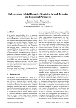 High-Accuracy Orbital Dynamics Simulation Through Keplerian and Equinoctial Parameters