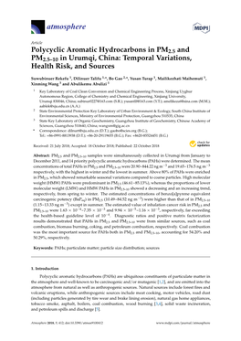 Polycyclic Aromatic Hydrocarbons in PM2.5 and PM2.5–10 in Urumqi, China: Temporal Variations, Health Risk, and Sources