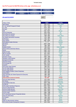 Use CTL/F to Search for INACTIVE Airlines on This Page - Airlinehistory.Co.Uk