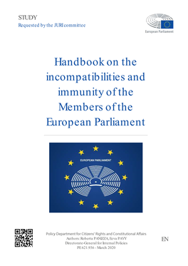 Handbook on the Incompatibilities and Immunity of the Members of the European Parliament