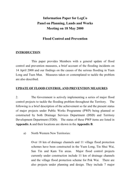 Flood Control and Prevention