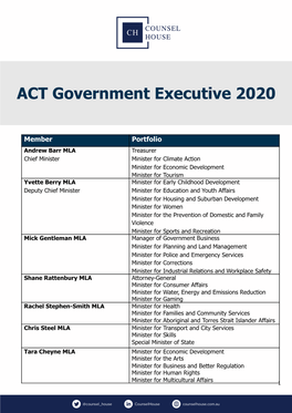 ACT Government Executive 2020