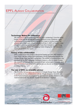 EPFL-Alinghi Collaboration