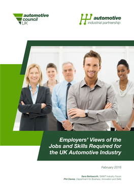 SSD1337 UK Automotive Industry Jobs and Skills Report PRINT-V3.Indd