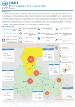 Profil Humanitaire De La Région De Ségou Mars 2021