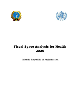 Fiscal Space Analysis for Health 2020