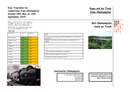 Days out by Train from Okehampton Get Okehampton Back on Track