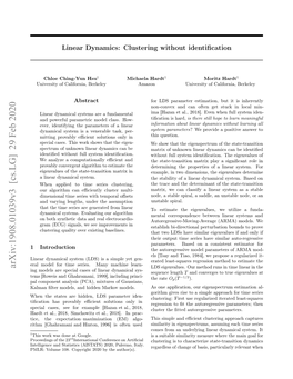 Arxiv:1908.01039V3 [Cs.LG] 29 Feb 2020 LDS Eigenvalues