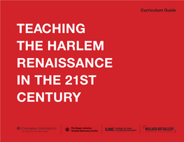 Teaching the Harlem Renaissance in the 21St Century