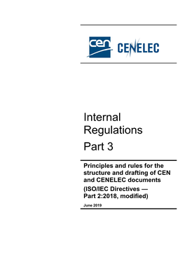 CEN-CENELEC Internal Regulations