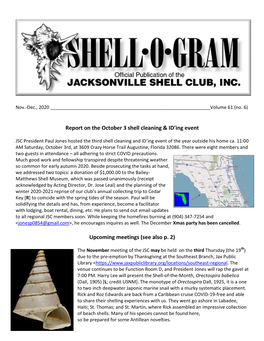 Shell-O-Gram Nov.-Dec., 2020