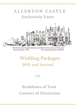 Wedding Packages 2021 and Beyond