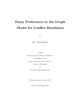 Fuzzy Preferences in the Graph Model for Conflict Resolution