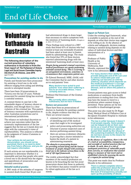 40 Voluntary Euthanasia in Australia