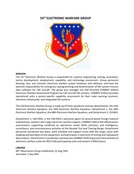 53Rd ELECTRONIC WARFARE GROUP