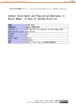 A Case of Gorkha District