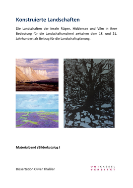Die Landschaften Der Inseln Rügen, Hiddensee Und Vilm in Ihrer Bedeutung Für Die Landschaftsmalerei Zwischen Dem 18