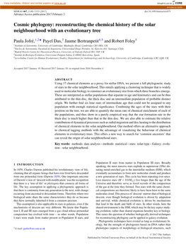 Cosmic Phylogeny: Reconstructing the Chemical History of the Solar Neighbourhood with an Evolutionary Tree