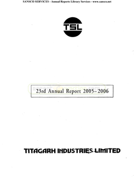 Titflgflrh INDUSTRIES LIMITED