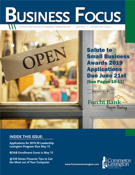 Business Focus \\\ Official Publication of Commerce Lexington Inc