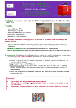 Leg Ulcer Management