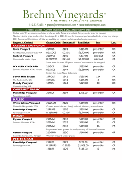 2021 Final Frozen Pricelist 8.2. 21