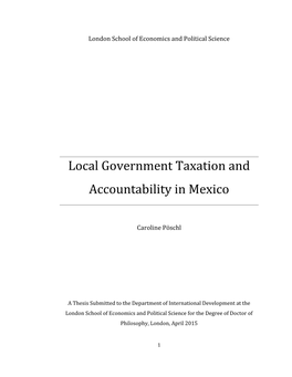 Local Government Taxation and Accountability in Mexico
