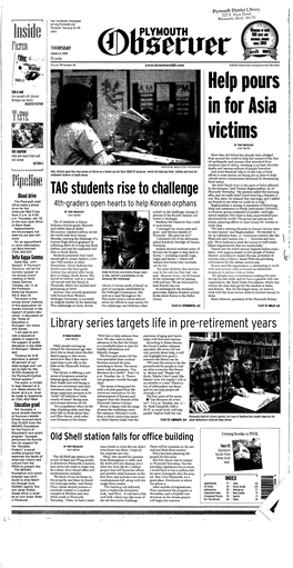 TAG Students Rise to Challenge Help Pours in for Asia Victim S Library