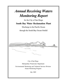 Annual Receiving Waters Monitoring Report