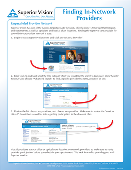 Finding In-Network Providers