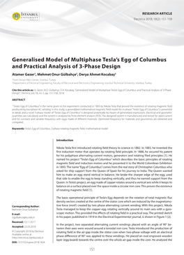 Generalised Model of Multiphase Tesla's Egg of Columbus and Practical Analysis of 3-Phase Design