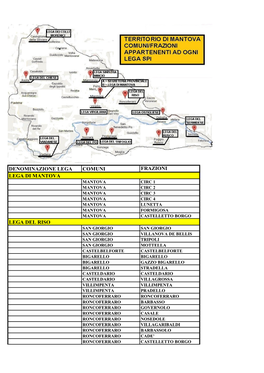 Denominazione Lega Comuni Frazioni