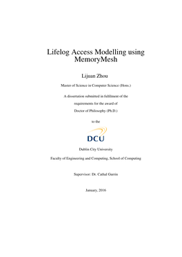 Phd Thesis, Dublin City University, 2013