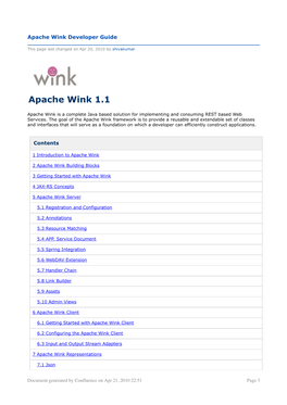 Apache Wink Developer Guide