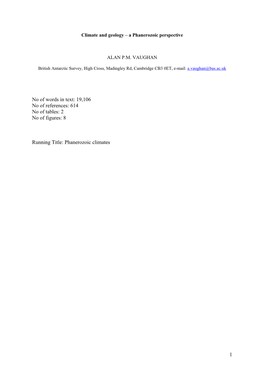 Phanerozoic Climates