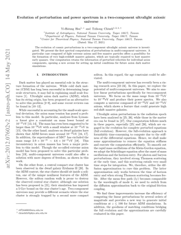 Arxiv:2012.07602V2 [Astro-Ph.CO]