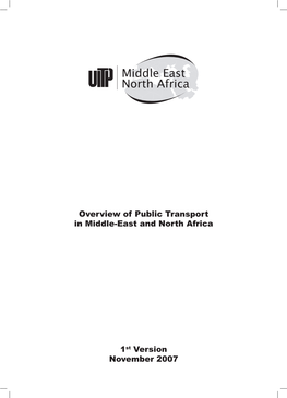 Overview of Public Transport in Middle-East and North Africa