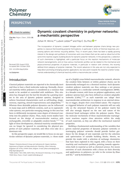 Polymer Chemistry