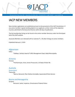 Iacp New Members