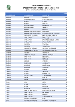 210731 Datos Covid- 19 EXT.Casos+ Y Brotes