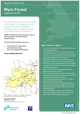 Wyre Forest Updated 28 July 2010