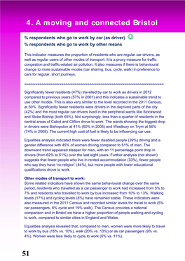 Quality of Life in Bristol 2012 – Transport