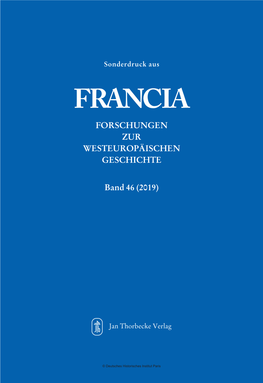 Francia Forschungen Zur Westeuropäischen Geschichte