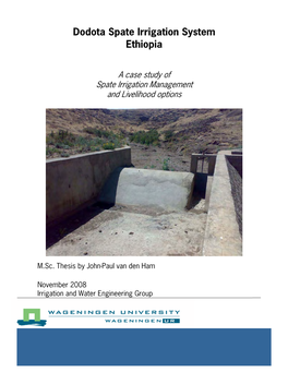 Dodota Spate Irrigation System Ethiopia