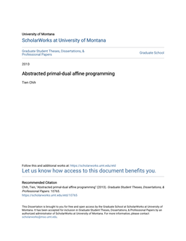 Abstracted Primal-Dual Affine Programming