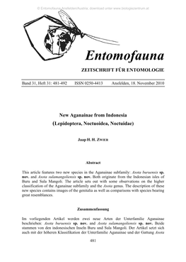 Entomofauna Ansfelden/Austria; Download Unter