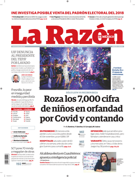 Roza Los 7,000 Cifra De Niños En Orfandad Por Covid Y Contando