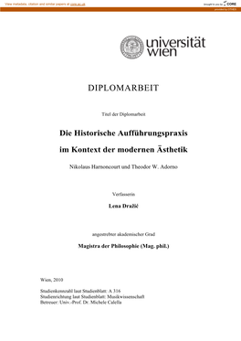 Diplomarbeit