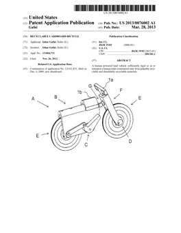 (12) Patent Application Publication (10) Pub. No.: US 2013/0076002 A1 Gafni (43) Pub