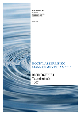 Hochwasserrisiko- Managementplan 2015